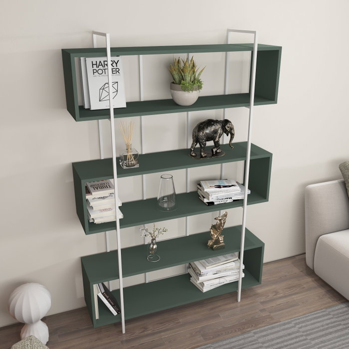 Hanah Home Estantería Verde y Blanco